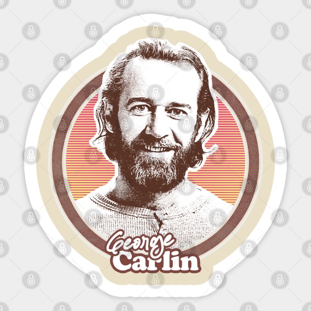 George Carlin // 1970s Style Retro Fan Art Sticker by DankFutura